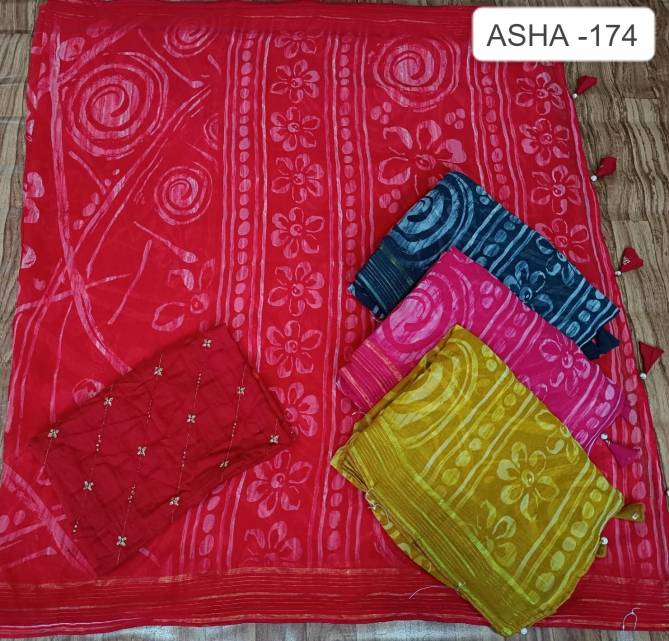 Asha 174 By Kalpatru Georgette Printed Designer Sarees Wholesale Price In Surat